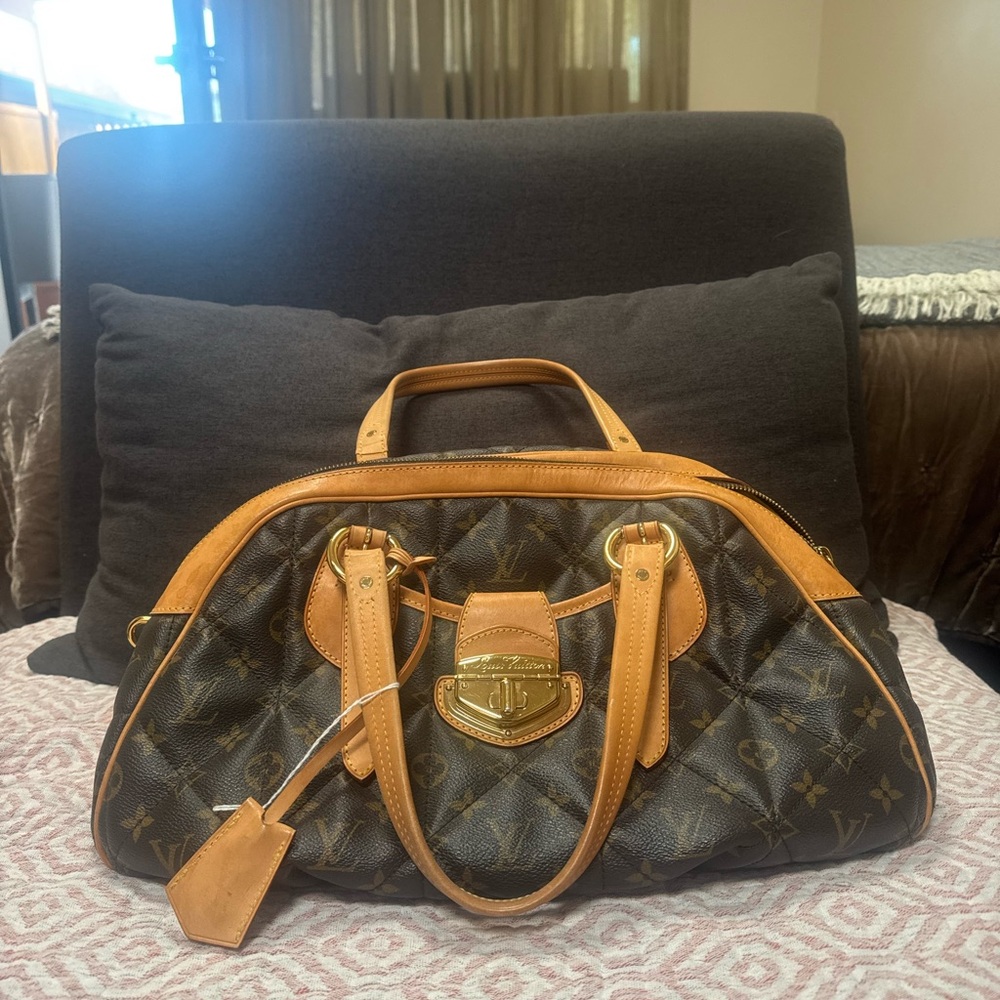Louis Vuitton Monogram Brown and Tan Satchel
